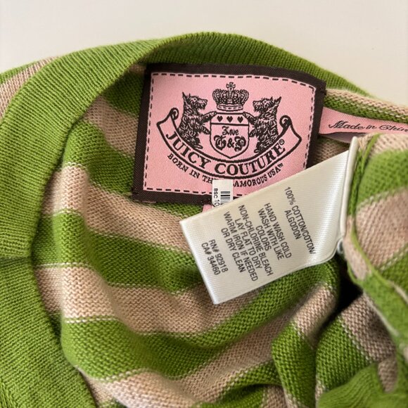 Juicy Couture Green Stripe Button-Up Top | XS/S | Excellent Condition - Picture 5 of 5